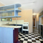 Kitchen with checkered floor